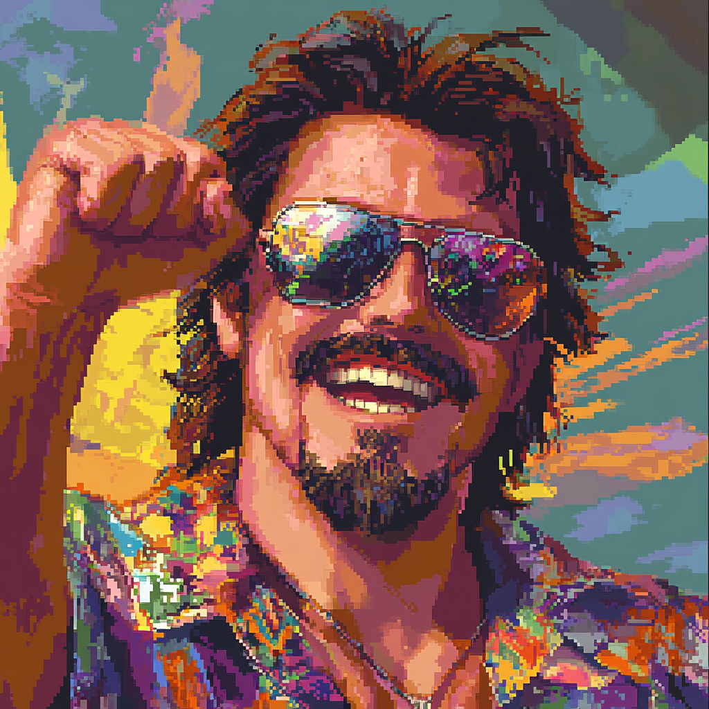 Artistic rendering of Donovan in style of game cards